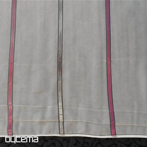 Zavjesa voile siva i ljubičasta pruga