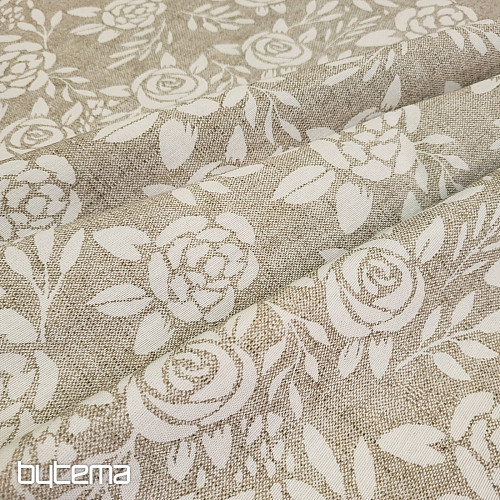 Dekorativna tkanina ROSE krem