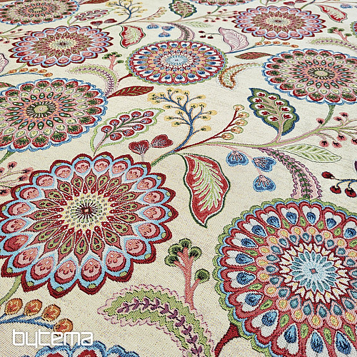 Tkanina za goblene ARCADIA MANDALA FLOWERS