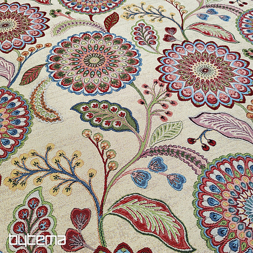 Tkanina za goblene ARCADIA MANDALA FLOWERS