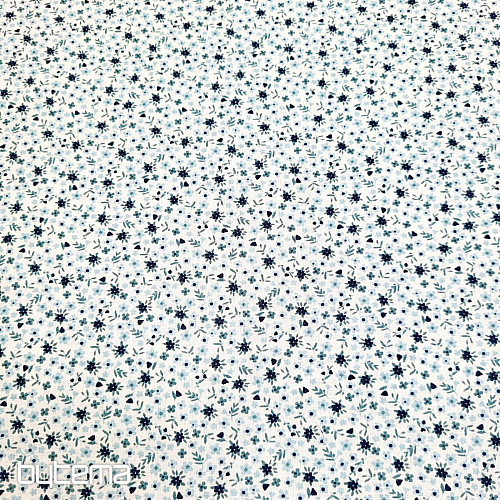 Pamučna tkanina TOMETA cvijet plavi