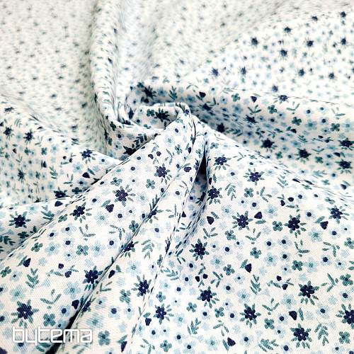 Pamučna tkanina TOMETA cvijet plavi