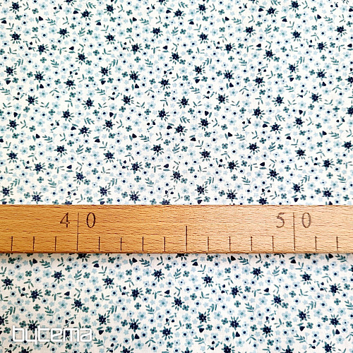Pamučna tkanina TOMETA cvijet plavi