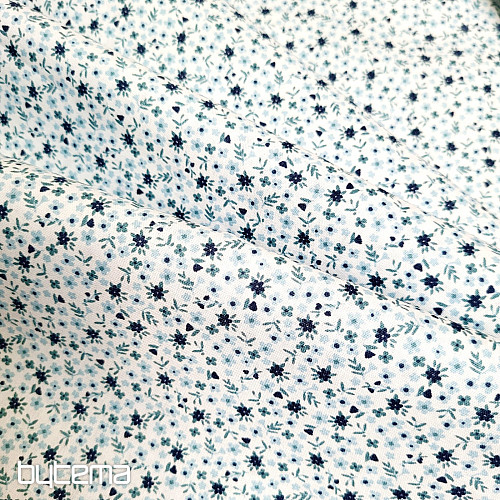 Pamučna tkanina TOMETA cvijet plavi