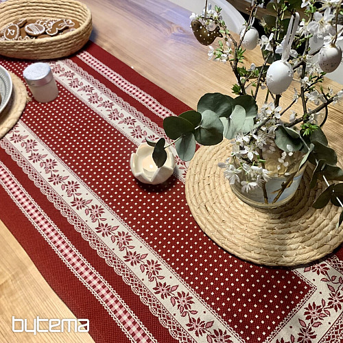 Goblen stolnjak i šal SELSKÁ JIZBA crveni