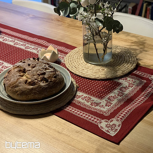 Goblen stolnjak i šal SELSKÁ JIZBA crveni