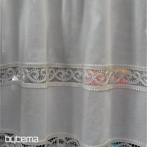 Zavjesa na ušice 1406 bijela