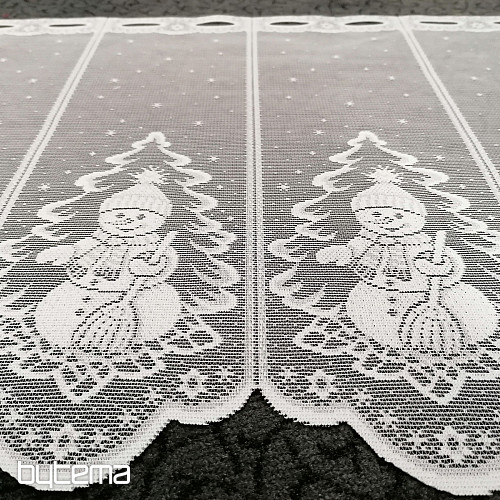 BOŽIĆNA jacquard zavjesa za vitraž SNJEŠKO