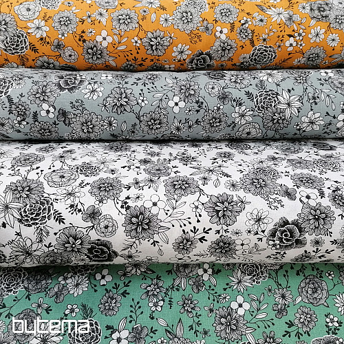 Pamučna tkanina FLOWERS FLORAL 1
