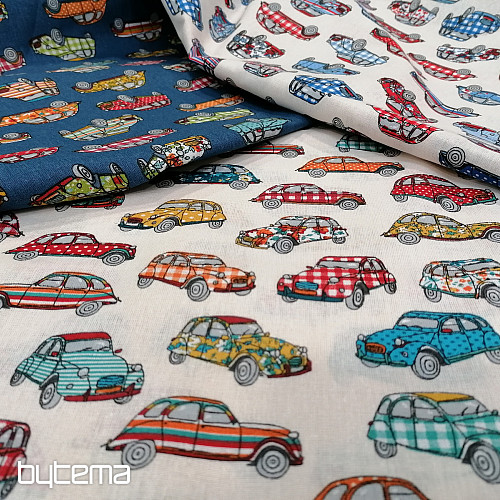 Pamučna tkanina CARS crveno-plava
