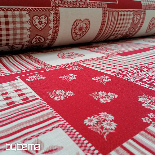 Dekorativna tkanina SRCE cvijet II jacquard kombinacija