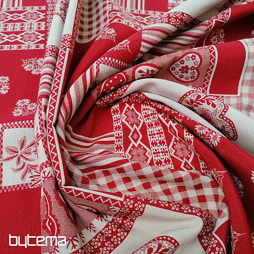 Dekorativna tkanina SRCE cvijet II jacquard kombinacija