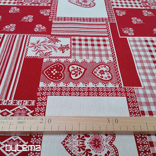 Dekorativna tkanina SRCE cvijet II jacquard kombinacija