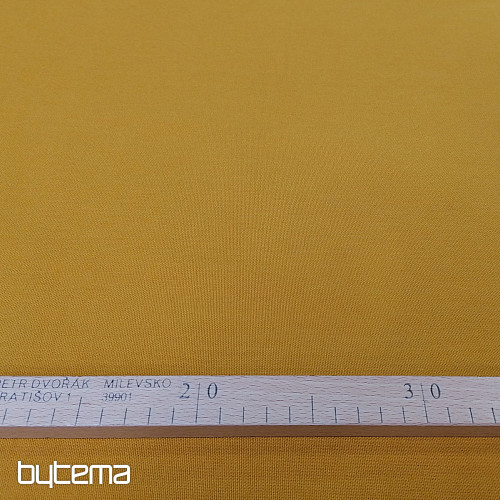 Pamučna tkanina UNI MUSTARD grubi pamuk 220g
