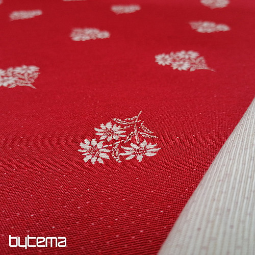 Dekorativna tkanina SRCE CVIJET I jacquard kombinacija