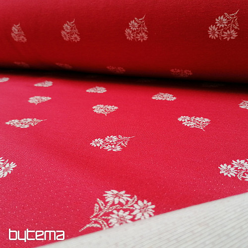 Dekorativna tkanina SRCE CVIJET I jacquard kombinacija