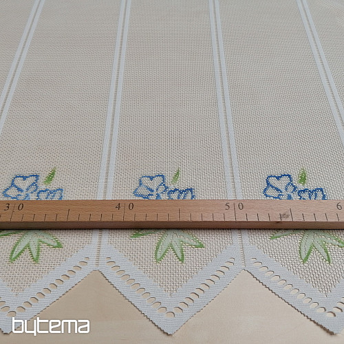 Jacquard zavjesa DD 875 Plavi cvjetovi