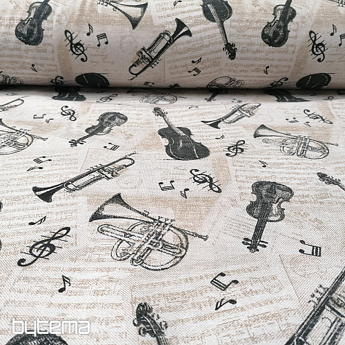 Dekorativna tkanina GLAZBENI INSTRUMENTI