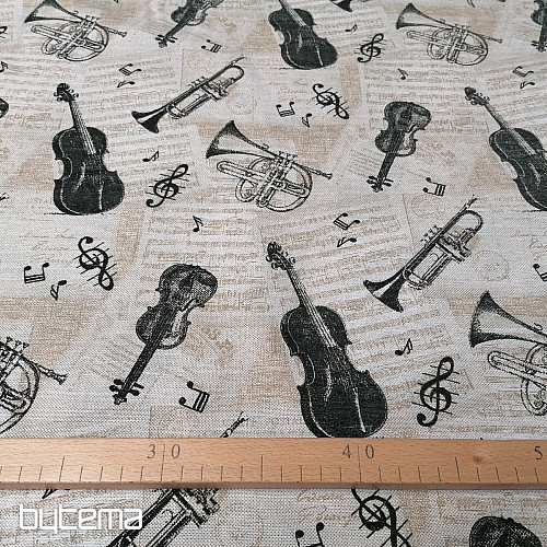 Dekorativna tkanina GLAZBENI INSTRUMENTI