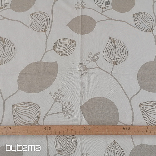 Dekorativna zavjesa Bež cvijeće 135x250 cm