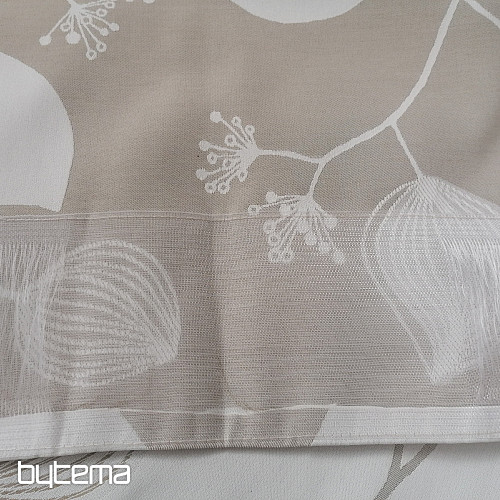 Dekorativna zavjesa Bež cvijeće 135x250 cm
