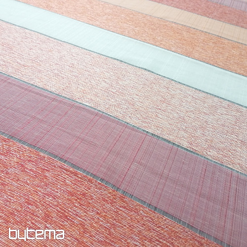 Dekorativna tkanina STRIPES narančasto-crvena