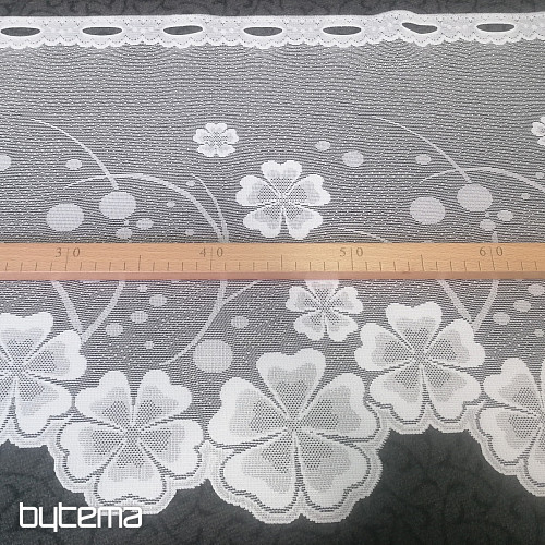 Jacquard zavjesa A39000 bijeli cvjetovi