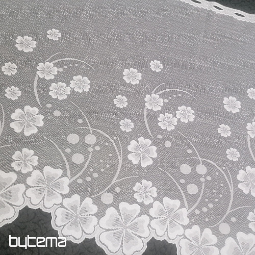 Jacquard zavjesa A39000 bijeli cvjetovi