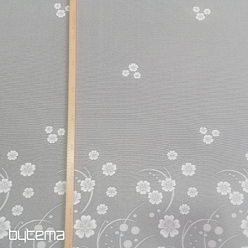 Jacquard zavjesa A39000 bijeli cvjetovi