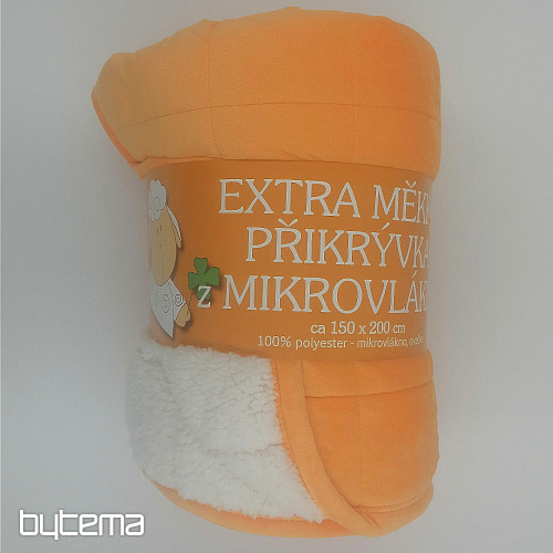 deka od mikrovlakana EXTRA SOFT SHEEP stitch narančasto svjetlo
