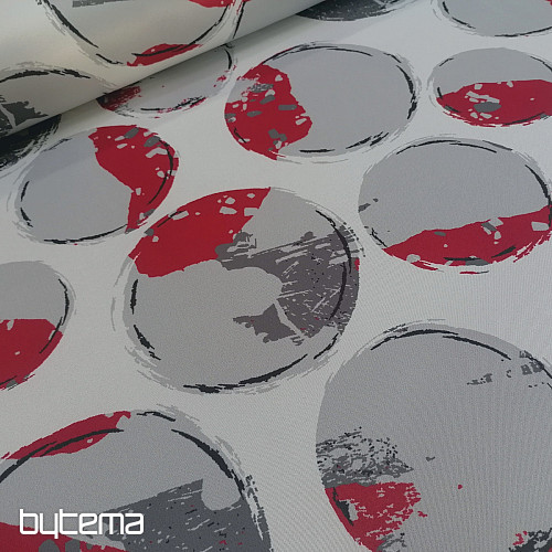 Dekorativna tkanina BLACK OUT Bubbles crvena