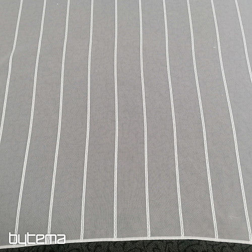 Bijela voile zavjesa na pruge 265 cm