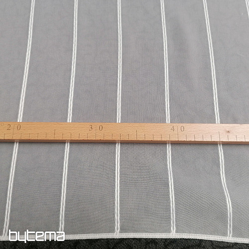 Bijela voile zavjesa na pruge 265 cm