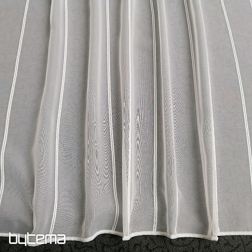 Bijela voile zavjesa na pruge 265 cm