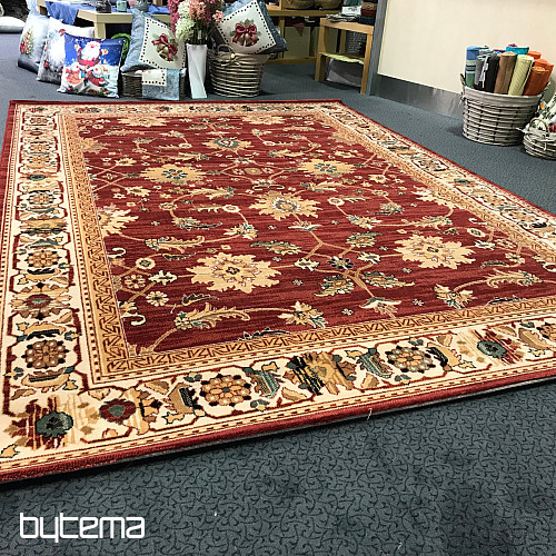 Luksuzni vuneni tepih PRAGUE crveni / bež