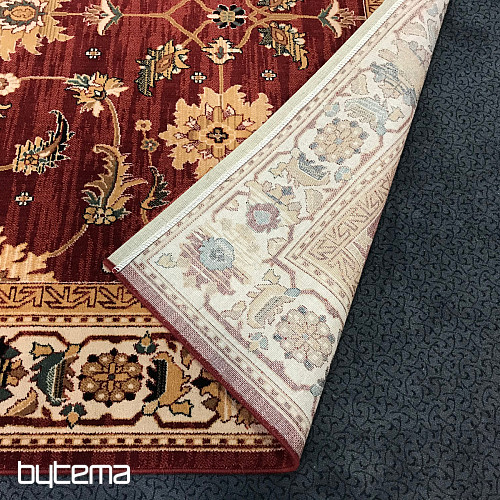 Luksuzni vuneni tepih PRAGUE crveni / bež