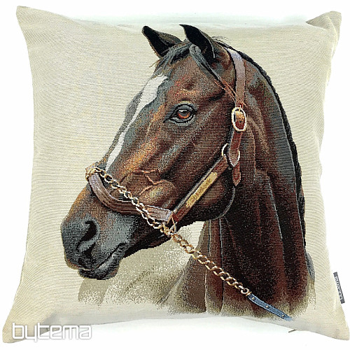 Goblen navlaka za jastuk HORSE BROWN
