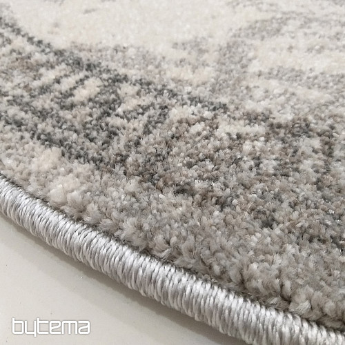 Moderni krug tepiha VISTA WHITE GREY