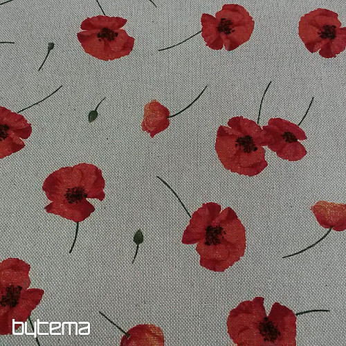 Mak dekorativna tkanina POPPY