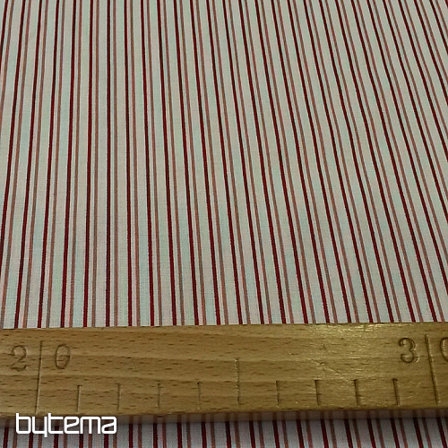 Pamučna tkanina STRIPE crveno-roza