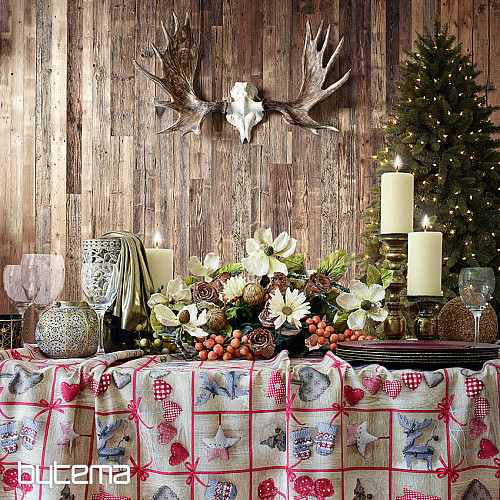 Dekorativna tkanina COUNTRY Christmas smeđa