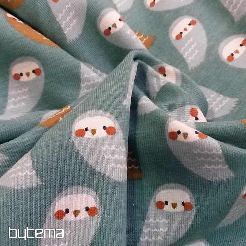 OWL tirkizno pamučno pletivo